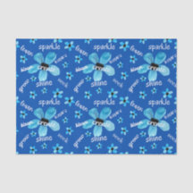 Fleurs d'aquarelle bleue avec affirmations