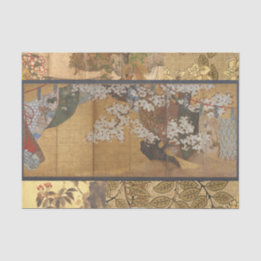 Papier Mousseline Fleurs de cerisiers laquées d'origine