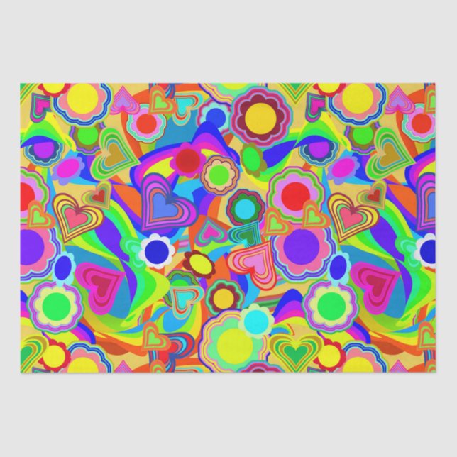 Papier Mousseline Fleurs de Coeurs super (Recto)