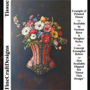 Papier Mousseline Fleurs de corset Steampunk victorien DF5R Découpag