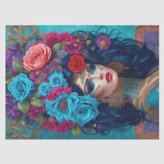 Papier Mousseline Fleurs de découpage modernes papier tissu couronné