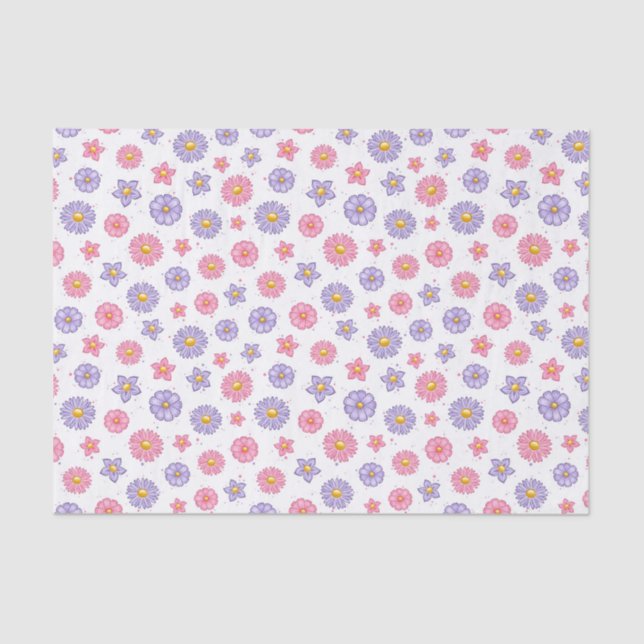 Papier Mousseline Fleurs de la Fête des mères (Recto)