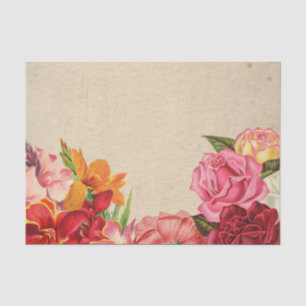 Papier Mousseline Fleurs de la Saint-Valentin Roses et autres fleurs