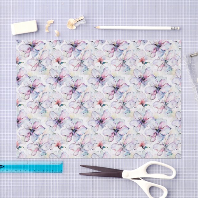Papier Mousseline Fleurs de l'Île Violette Anniversaire (Artisanat)
