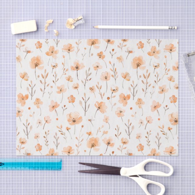 Papier Mousseline Fleurs de Pêche Anniversaire (Artisanat)