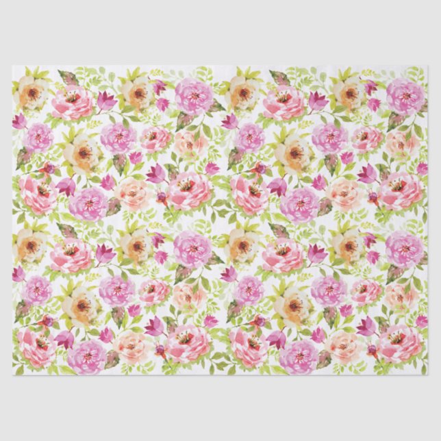 Papier Mousseline Fleurs de printemps (Recto)