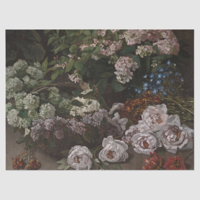 Papier Mousseline Fleurs de printemps - Claude Monet (Recto)