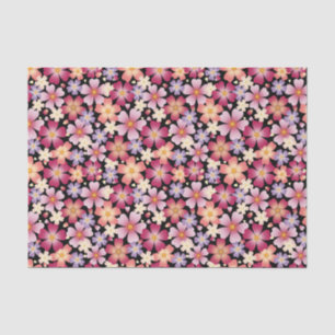 Papier Mousseline Fleurs de prune et de cerise (Noir)