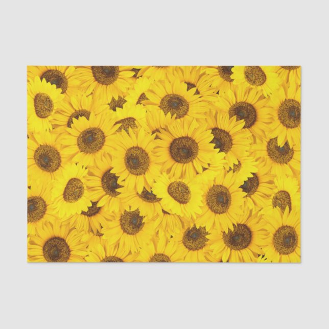 Papier Mousseline Fleurs de soleil (Recto)