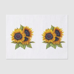 Papier Mousseline Fleurs de soleil