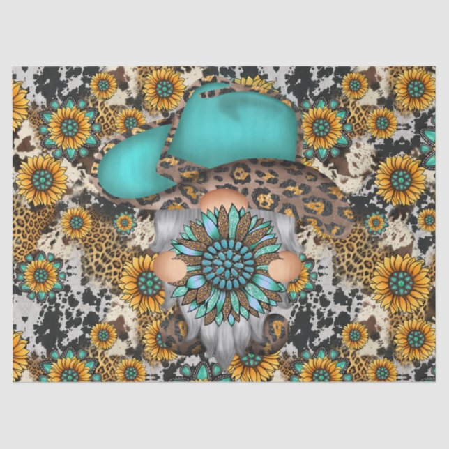 Papier Mousseline Fleurs de soleil du pays (Recto)