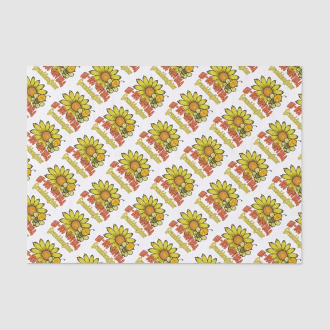 Papier Mousseline Fleurs de soleil et abeilles incroyables Grandgirl (Recto)