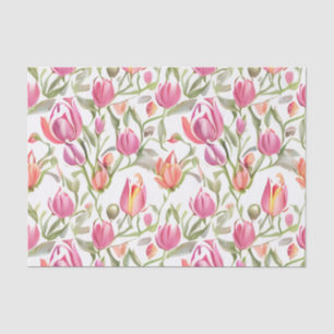 Papier Mousseline Fleurs de tulipe à motifs floraux