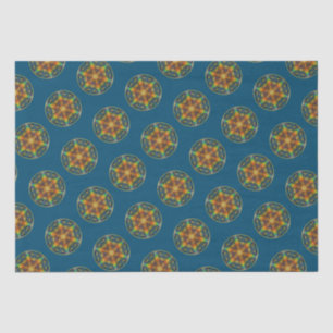 Papier Mousseline FLEURS DE VIE - Fleur fractale 1