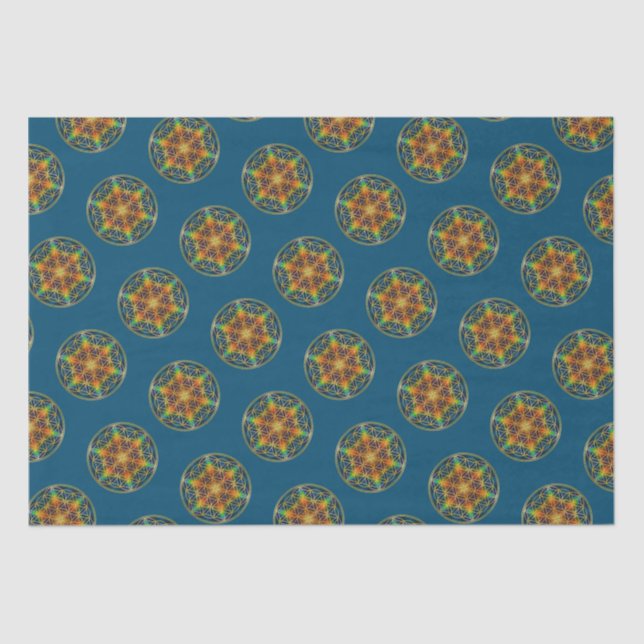 Papier Mousseline FLEURS DE VIE - Fleur fractale 1 (Recto)