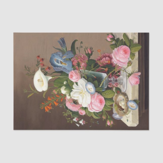 Papier Mousseline Fleurs d'été précoce, Roesen Severin (Recto)