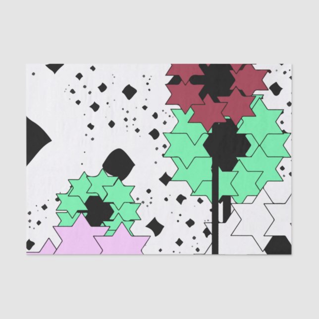 Papier Mousseline Fleurs d'étoile (Recto)