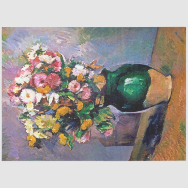 Papier Mousseline Fleurs en Vase, Cézanne (Recto)