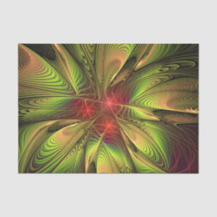 Papier Mousseline Fleurs imaginaires fractales douces et tendres