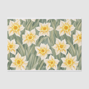 Papier Mousseline Fleurs jonquilles florales
