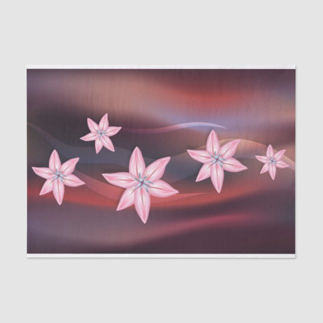 Papier Mousseline Fleurs Lily (Recto)