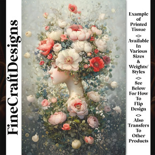 Papier Mousseline Fleurs luxuriantes + Mère Nature AG6 Découpage