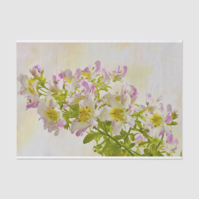 Papier Mousseline Fleurs papillons (Recto)