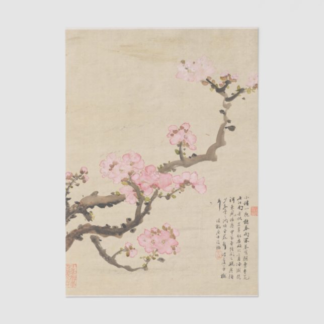 Papier Mousseline Fleurs Pl. 02 par Liang Yuwei (Recto)