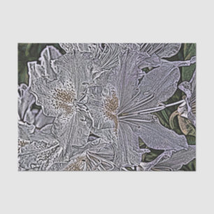 PAPIER MOUSSELINE FLEURS RHODODENDRON