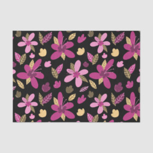 Papier Mousseline Fleurs romantiques Papier de tissus