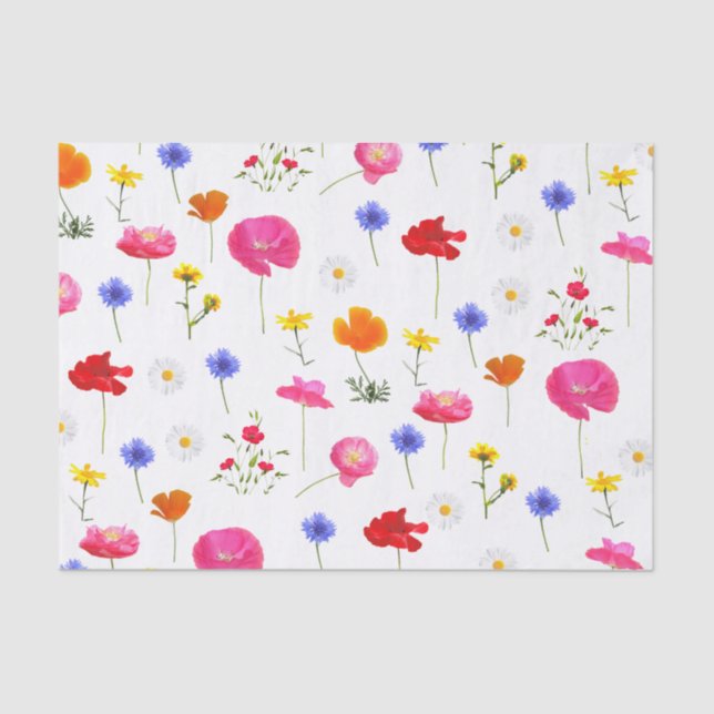 Papier Mousseline fleurs sauvages (Recto)