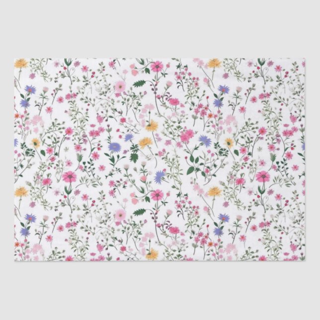 Papier Mousseline Fleurs sauvages d'été (Recto)