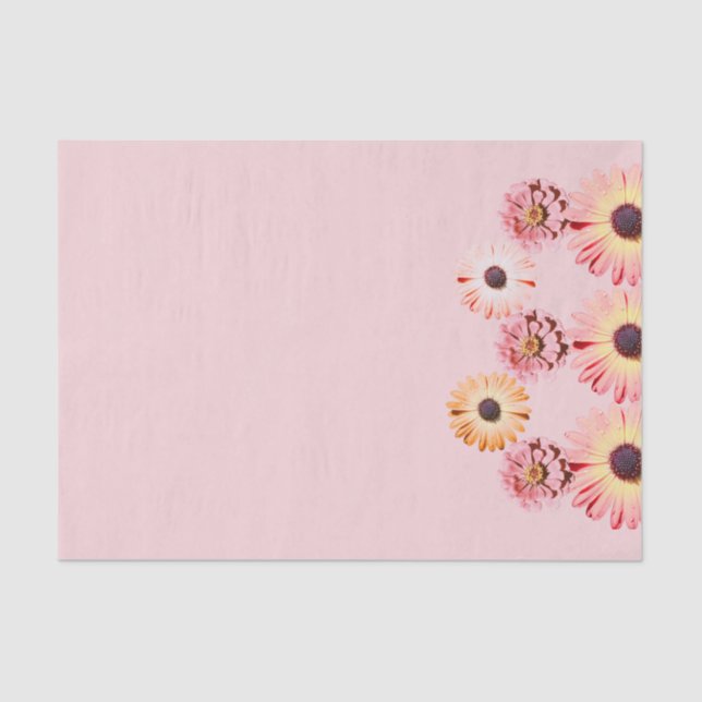 Papier Mousseline Fleurs sauvages Montana En Papier Tissu Rose (Recto)