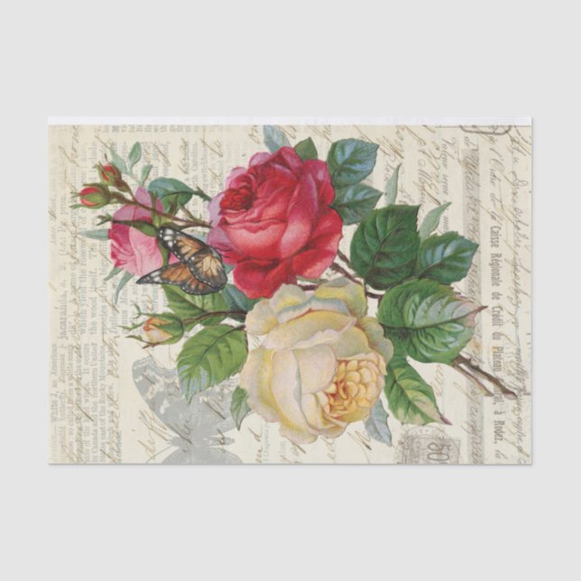 Papier Mousseline Fleurs Vicks (Recto)