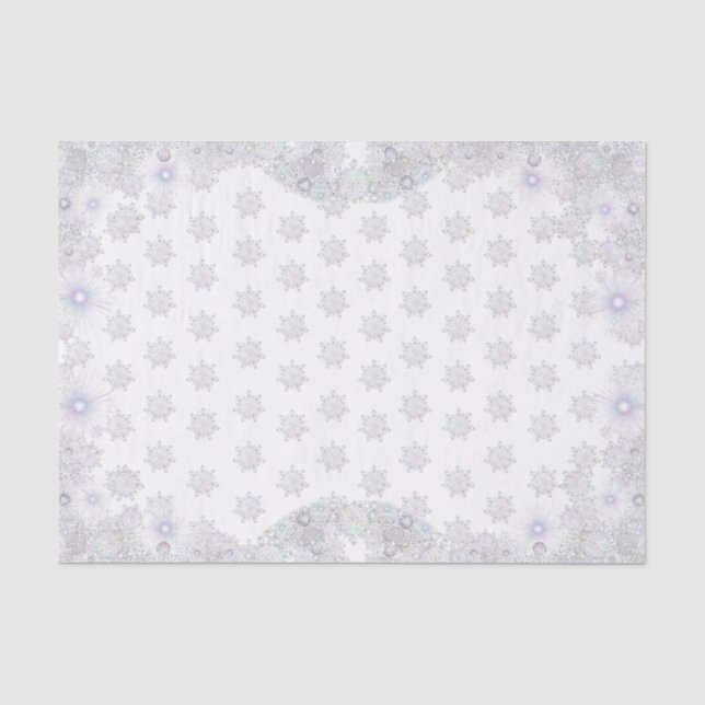 Papier Mousseline flocon de neige blanc (Recto)