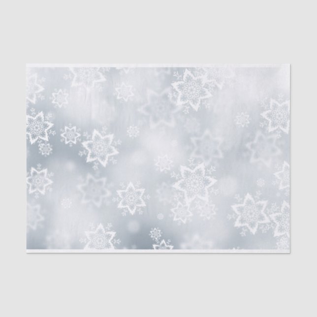 Papier Mousseline Flocon de neige de Noël (Recto)