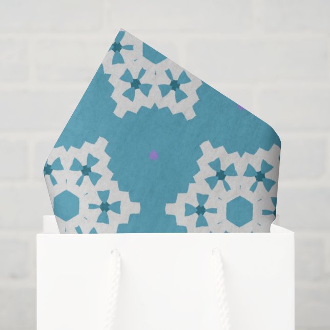 Papier Mousseline Flocons de neige (Sac cadeau)
