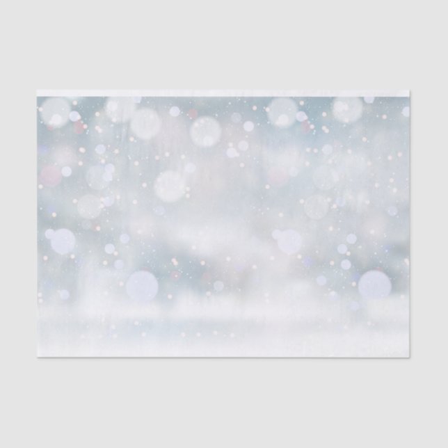 Papier Mousseline Flocons de neige de gel hivernal Noël (Recto)