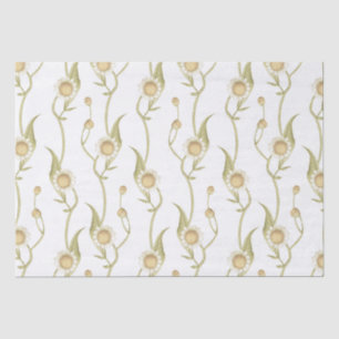 Papier Mousseline Floral Boho Daisy Chaîne Motif Decopage