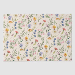 Papier Mousseline Floral Boho minimaliste fleur sauvage
