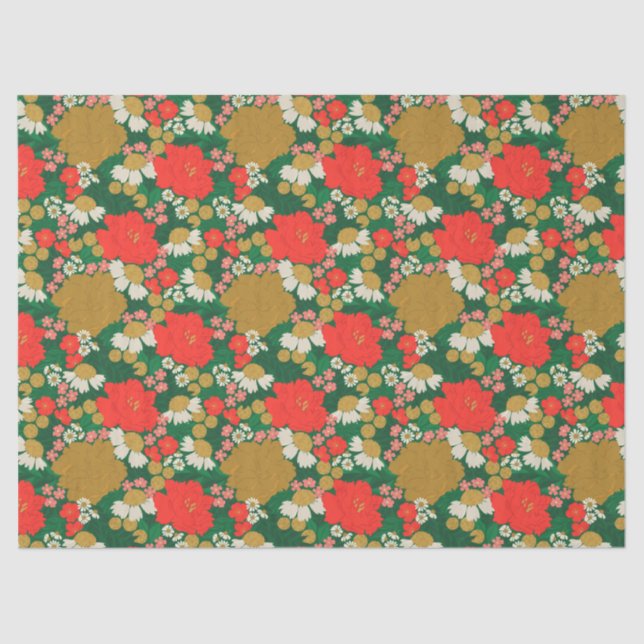 Papier Mousseline Floral Bouquet (Recto)