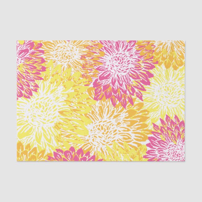 Papier Mousseline Floral brillant (Recto)