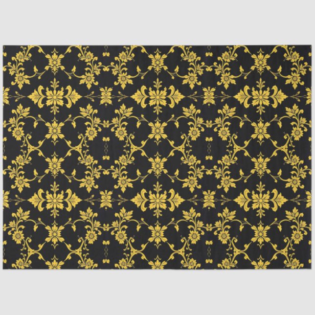 Papier Mousseline Floral Elegant Collection Moderne (Recto)