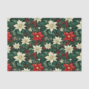 Papier Mousseline Floral Motif de Noël