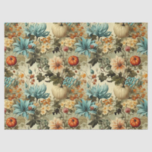 Papier Mousseline Floral Thanksgiving Motif Vintage (5)