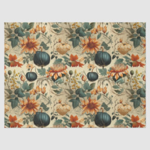 Papier Mousseline Floral Thanksgiving Motif Vintage (6)