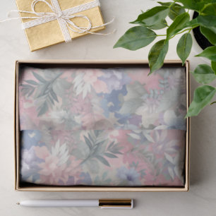 Papier Mousseline Floral/Tropical printemps/Pâques pastel