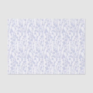 Papier Mousseline Floral Vines (White - Periwinkle)