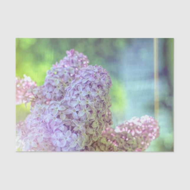 Papier Mousseline Floral violet Lilac Country Art Design (Recto)