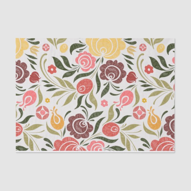 Papier Mousseline Floral - Zoé (Recto)